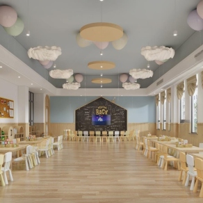 现代幼儿园教室3D模型下载